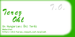 terez ohl business card